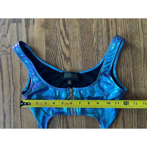 NWOT CLUBEXX Blue Indigo Atomic Bliss Cut Out Bodysuit Costume  Women's Size XS - Picture 10 of 10